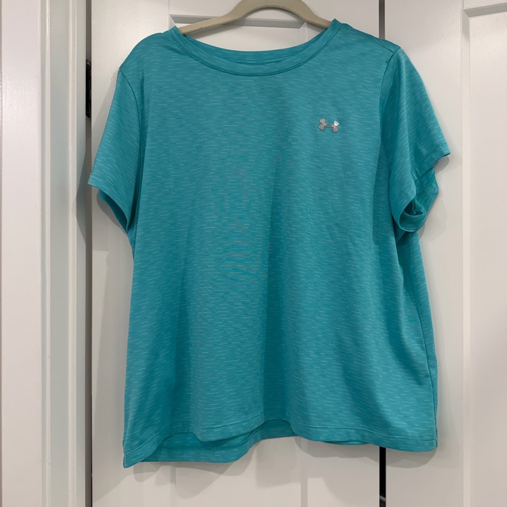 Under Armour Women's Aqua Blue Short Sleeve Performance Tee